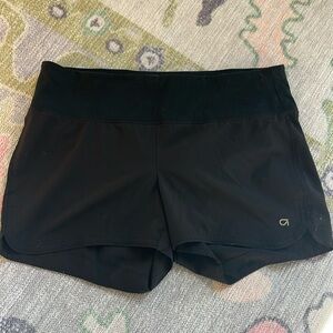 Size small, flowey maternity running shorts, black, from Gap Maternity